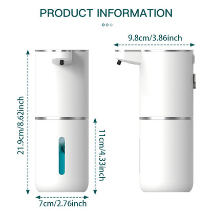 Automatic Soap Dispenser Touchless Foaming Soap Dispenser 380ml USB Rechargeable Electric 4 Level Adjustable Foam Soap Dispenser
